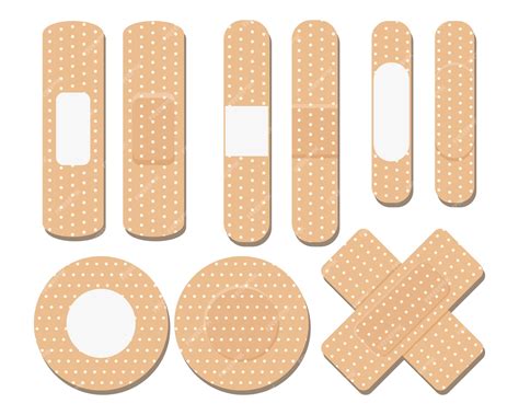 Premium Vector | A set of medical bandages of various shapes. Various