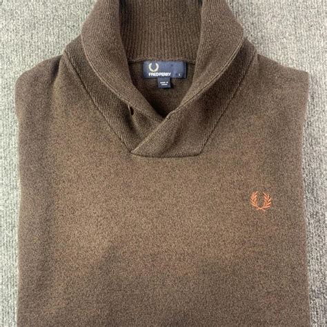 Fred perry merino wool sweater with shawl collar. ... - Depop