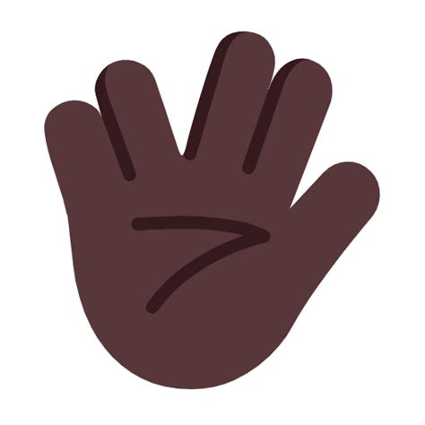 🖖🏿 Vulcan Salute: Dark Skin Tone Emoji Meaning - From Girl & Guy ...
