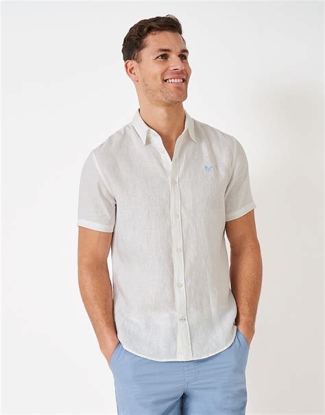 Men's Short Sleeve Linen Shirt from Crew Clothing Company