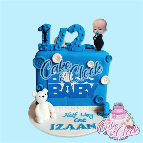 1/2 Baby Boy Celebration Cake - Magnum Cakes - Best Customize Designer