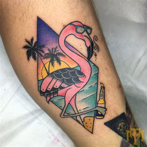 flamingo bird tattoo 5