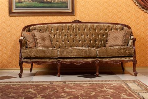 Empty Interior Living Room Background in Warm Colors Decorated with ...