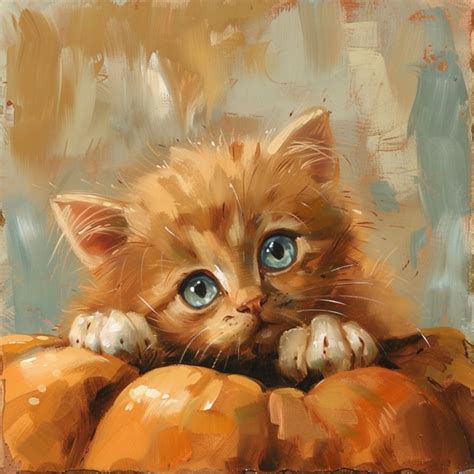 Halloween Autumn Pumpkin Cat Art Free Stock Photo - Public Domain Pictures