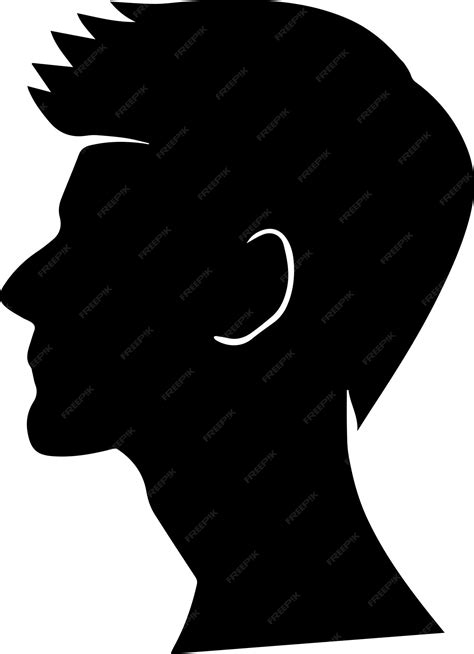 Premium Vector | Man profile vector silhouette 52