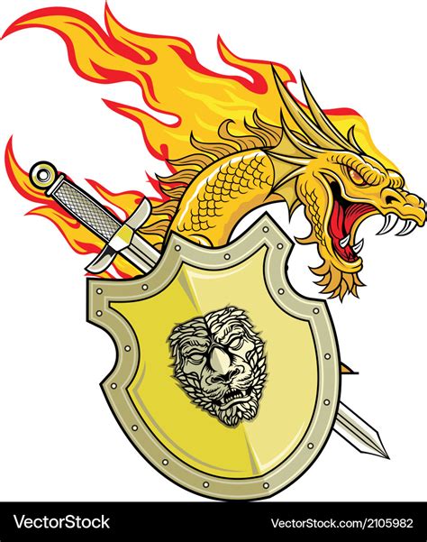 Dragon slayer Royalty Free Vector Image - VectorStock