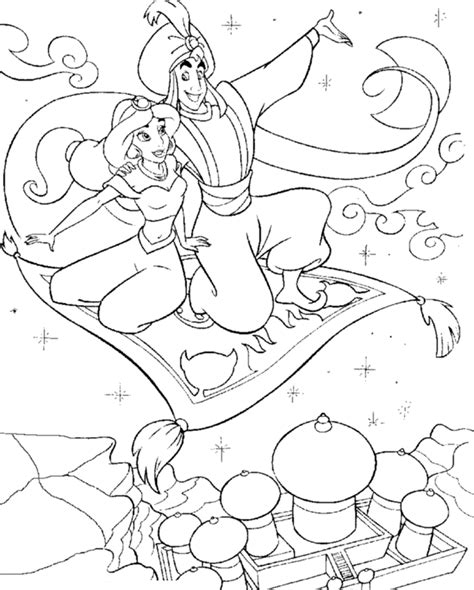 magic carpet aladdin coloring pages - Clip Art Library