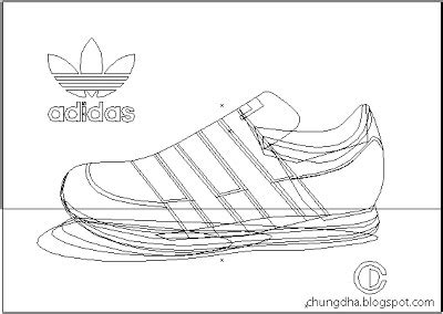 Adidas Shoes Sketch at PaintingValley.com | Explore collection of ...