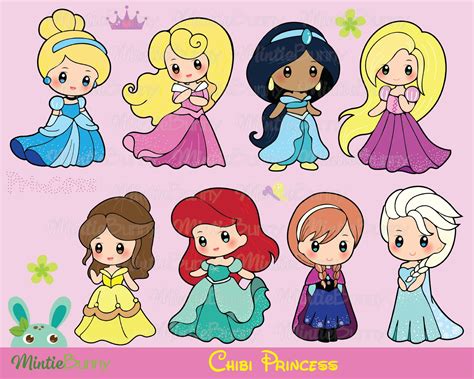 Cute princess clipart princess clipart princess chibi chibi clipart