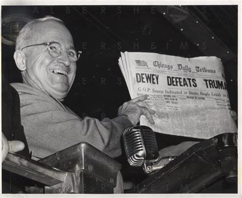 Item Detail - 1948 "Dewey Defeats Truman" original photo - Famous Incorrect Headline Held by ...