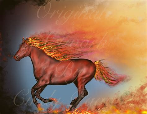 Instant Download Print, Fire Horse of Greek Mythology - Etsy