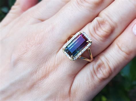 Natural Watermelon Tourmaline Ring