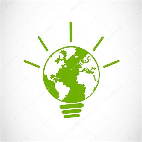 Eko energia globalny znak żarówka Stock Vector by ©burakowski 14804829
