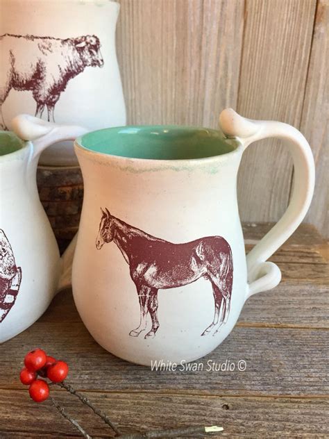 Farm Animal Themed Mugs. Chicken Horse Pig Goat or Sheep - Etsy Canada
