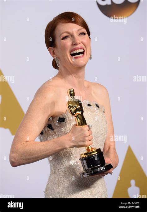 Julianne Moore, winner of Best Actress for role in "Still Alice" poses ...