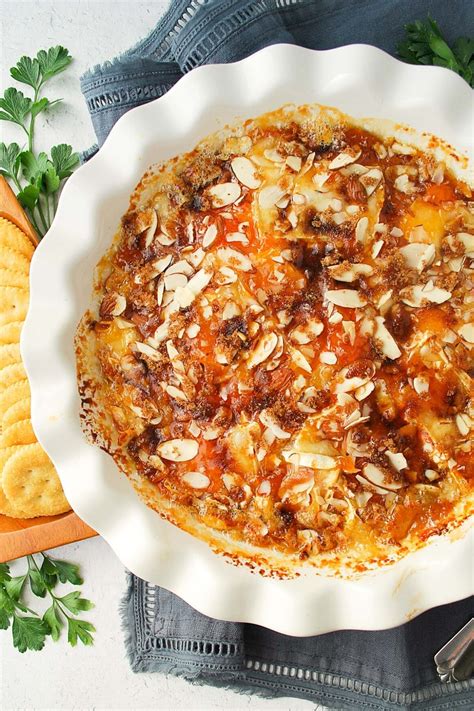 Brown Sugar Baked Brie with Apricot Jam - Amee's Savory Dish