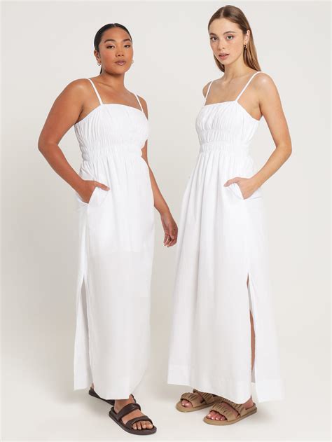Nude Lucy Akira Maxi Dress White | Glue Store
