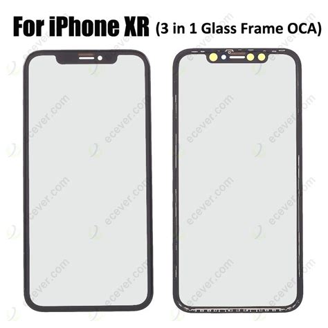 3 in 1 Front Glass with Frame OCA Foil for iPhone XR