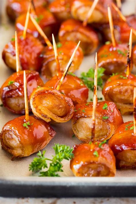 Bacon Wrapped Water Chestnuts - Dinner at the Zoo