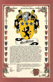 Macmillan Surname History & Family Crest