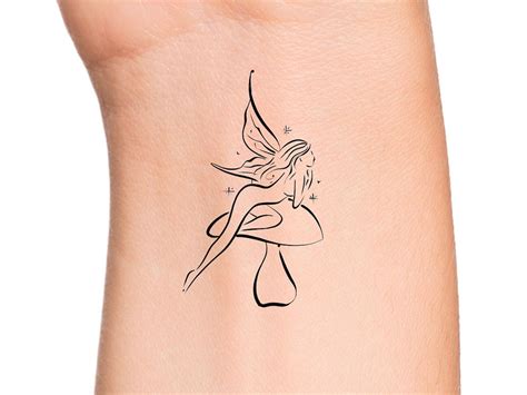 Mushroom Fairy Stars Temporary Tattoo - Etsy