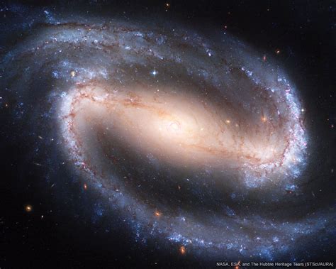 Galaxy NGC 1300 - Free Space Wallpaper on Sea and Sky