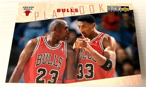 1996 COLLECTOR'S CHOICE Playbook Chicago Bulls Michael Jordan Scottie ...