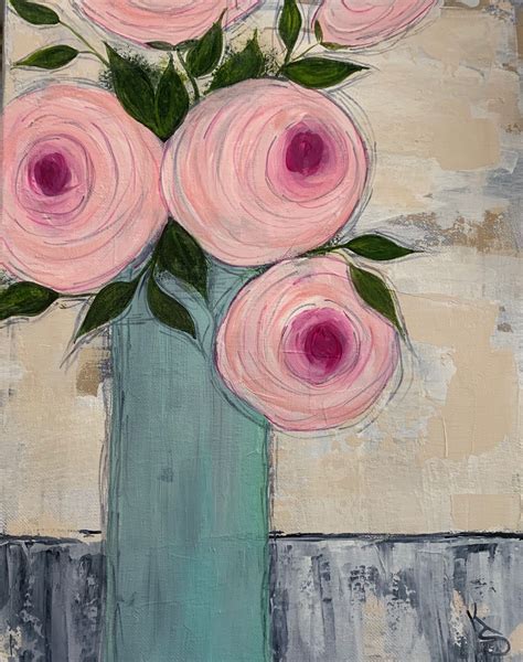 diy watercolor painting flower painting canvas art painting acrylic rose painting abstract