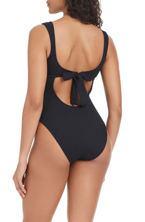 Sanctuary Open Back One-Piece Swimsuit | Nordstrom