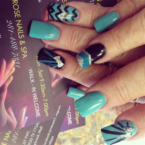 Tiffany blue nails design!! | Nails, Blue nails, Tiffany blue nails