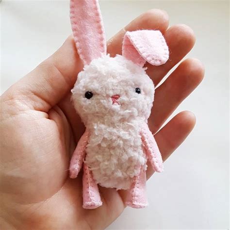 Mini Plush Easter Bunny Doll Pattern - Delilah Iris Felt Crafts