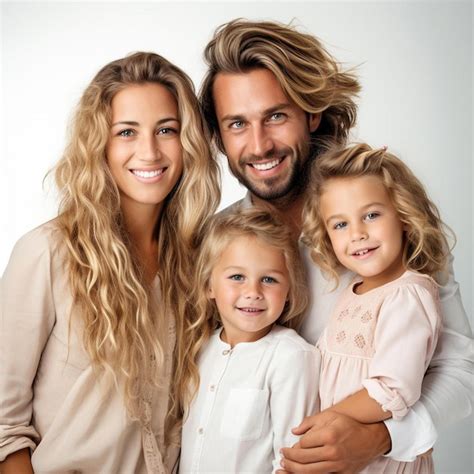 Premium AI Image | a family portrait with three children.
