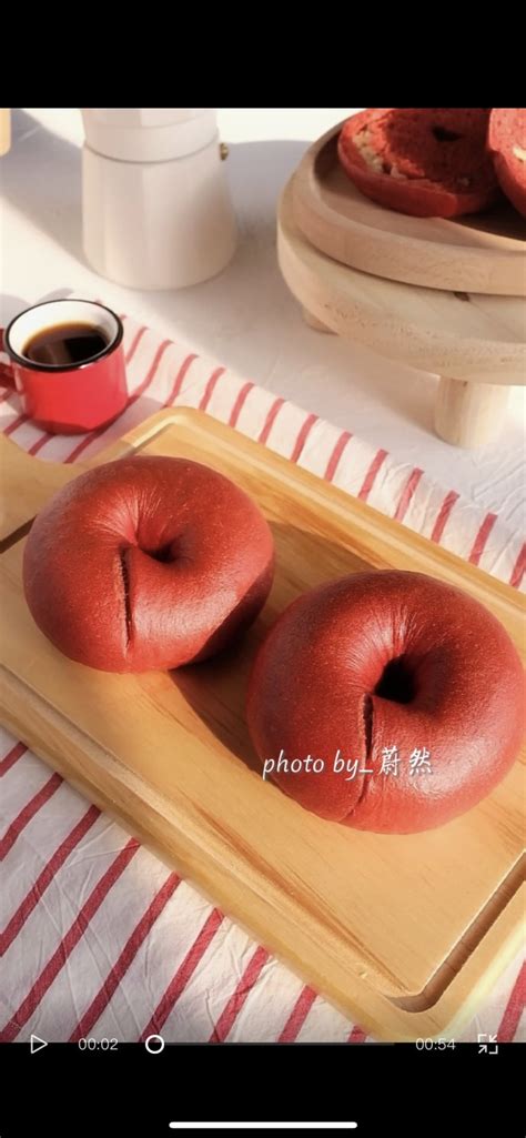 【大🍊大🌰红丝绒贝果🥯的做法步骤图】_蔚然_下厨房