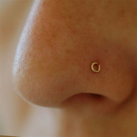 Nose Ring Stud Sterling Silver Handcrafted Tiny Nose Stud, Nose Screw ...