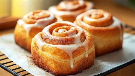Cinnamon Rolls Pastry Icing Dessert Breakfast Cinnamon Roll Sweet ...