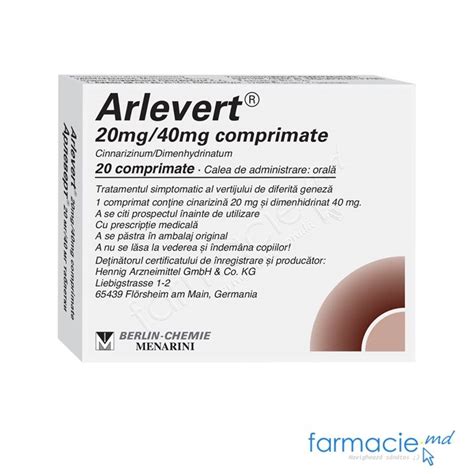 Arlevert comp. 20 mg + 40 mg N10x2