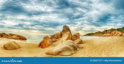 Beach panorama stock image. Image of scene, panoramic - 26027757