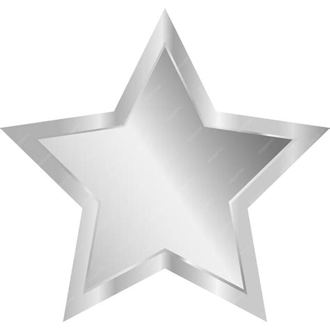 Vector silver star isolated on transparent background | Premium Vector