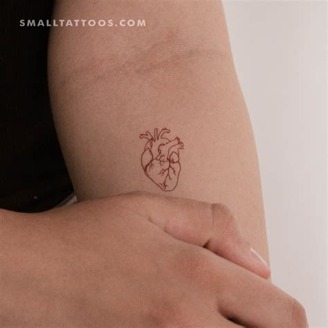 Simple Red Heart Tattoo