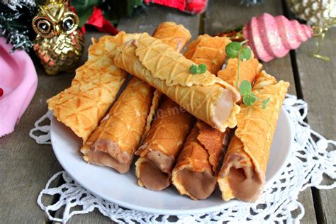 Вафельные трубочки со сгущенкой вареной рецепт фото пошагово и видео ...