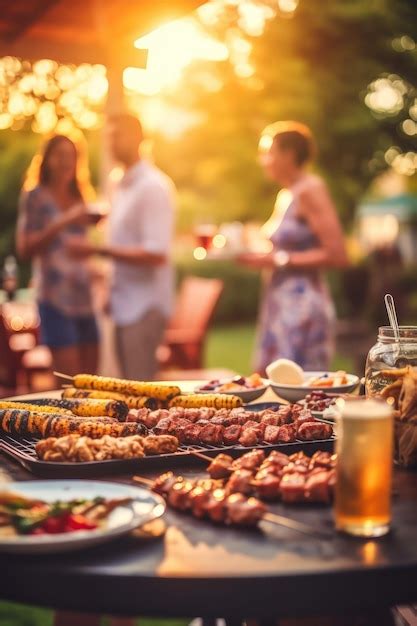 Premium Photo | Barbecue party outdoors by Generative AI