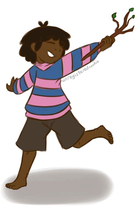 Frisk with a Stick - Commission by UneditedCookie on DeviantArt