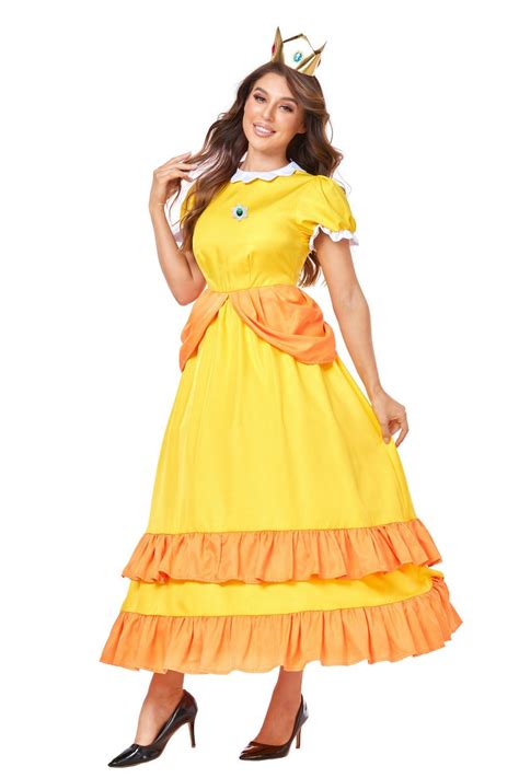 Princess Daisy Dress Costume for Adult – YawBako