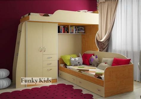 Детская кровать-чердак Funky Kids-4/1 (фанки Кидз-4/1) Св + Кровать ...