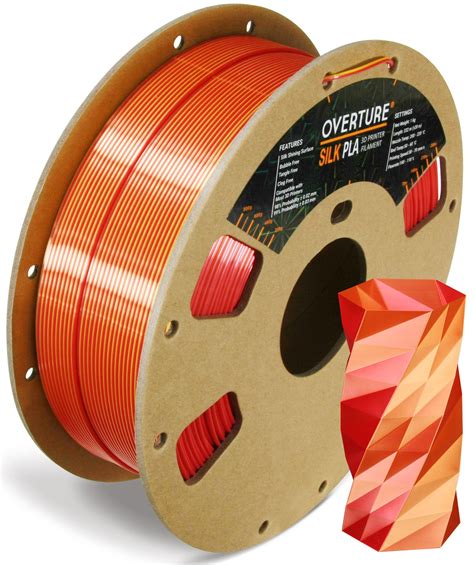 Overture Silk PLA 3D Printer Filament Dual Colors 1.75mm – Overture 3D