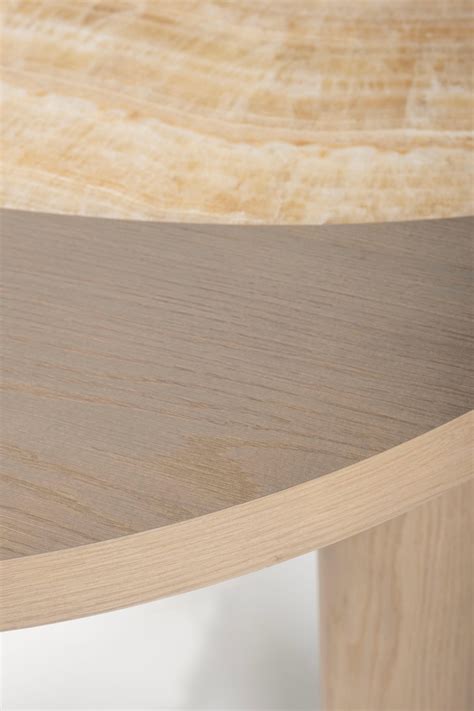 Modern Bordeira Coffee Tables, Oak Onyx Miel, Handmade in Portugal by