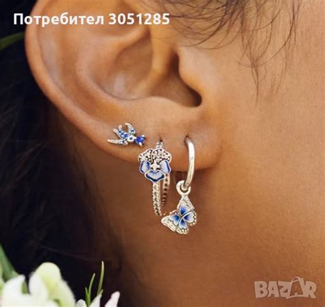 Сребърни обеци Пандора в Обеци в гр. София - ID39630513 — Bazar.bg