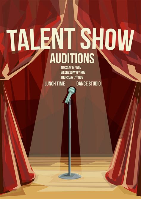 School Talent Show auditions poster | Behance