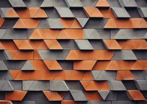 premium ai image  brick wall   modern geometric pattern
