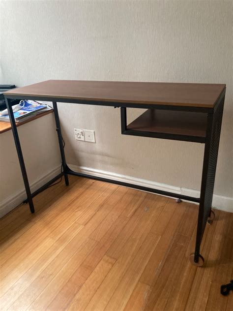 Desk- wood & metal, Furniture & Home Living, Furniture, Other Home ...